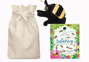 A Beehive Story Sack with Bee Hand Puppet Prince Princess Electronic Toy