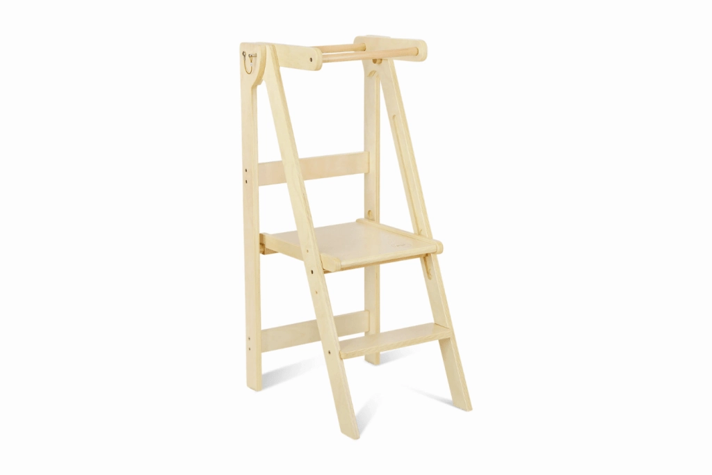 Trophy Lift Moon Base Adjustable Natural Fold N' Store Learning Tower