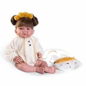 Farm Setup Antonio Juan 33366 Newborn Baby Nica Doll with Pigtails 42cm