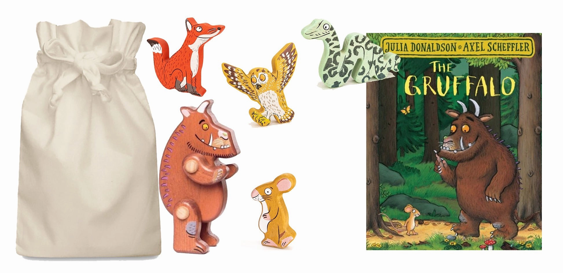 Office Set Art supplies Bajo Gruffalo Story Sack with Bajo Gruffalo and Friends