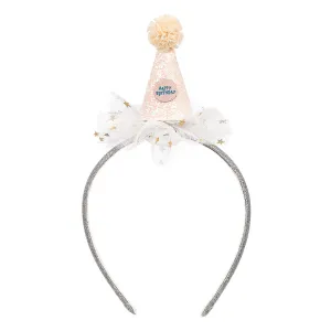 Birthday Tiara (white)-Costume Accessory for Kids-Carnival & Festive Use Sherlock Holmes