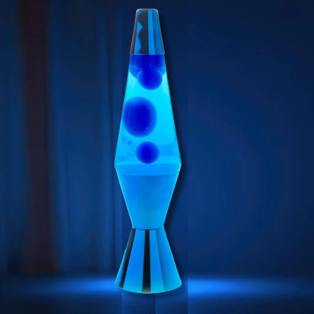 Cosmic Background Blue Lava Lamp Calming Night Light