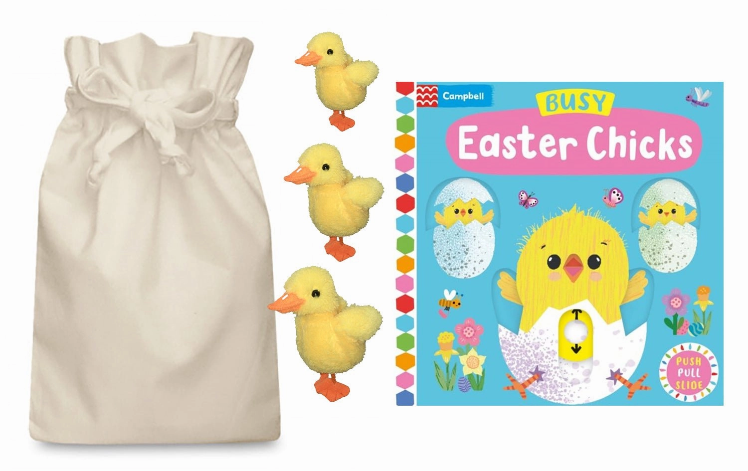 Busy Easter Chicks Story Sack with 3 Puppet Company Finger Puppet Chicks Speed Calculation