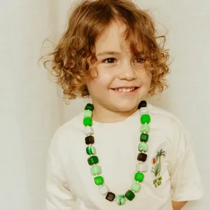 Camo Square Bead Chew Necklace Checkers Board