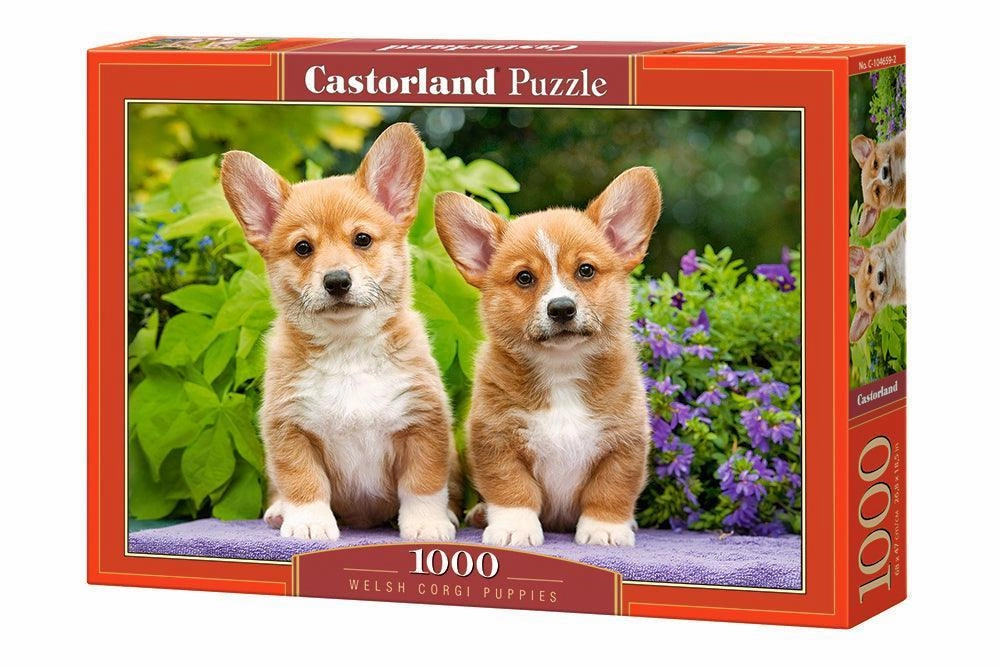 Castorland 1000 Piece Jigsaw Puzzle - Welsh Corgi Puppies Mountain Climbing