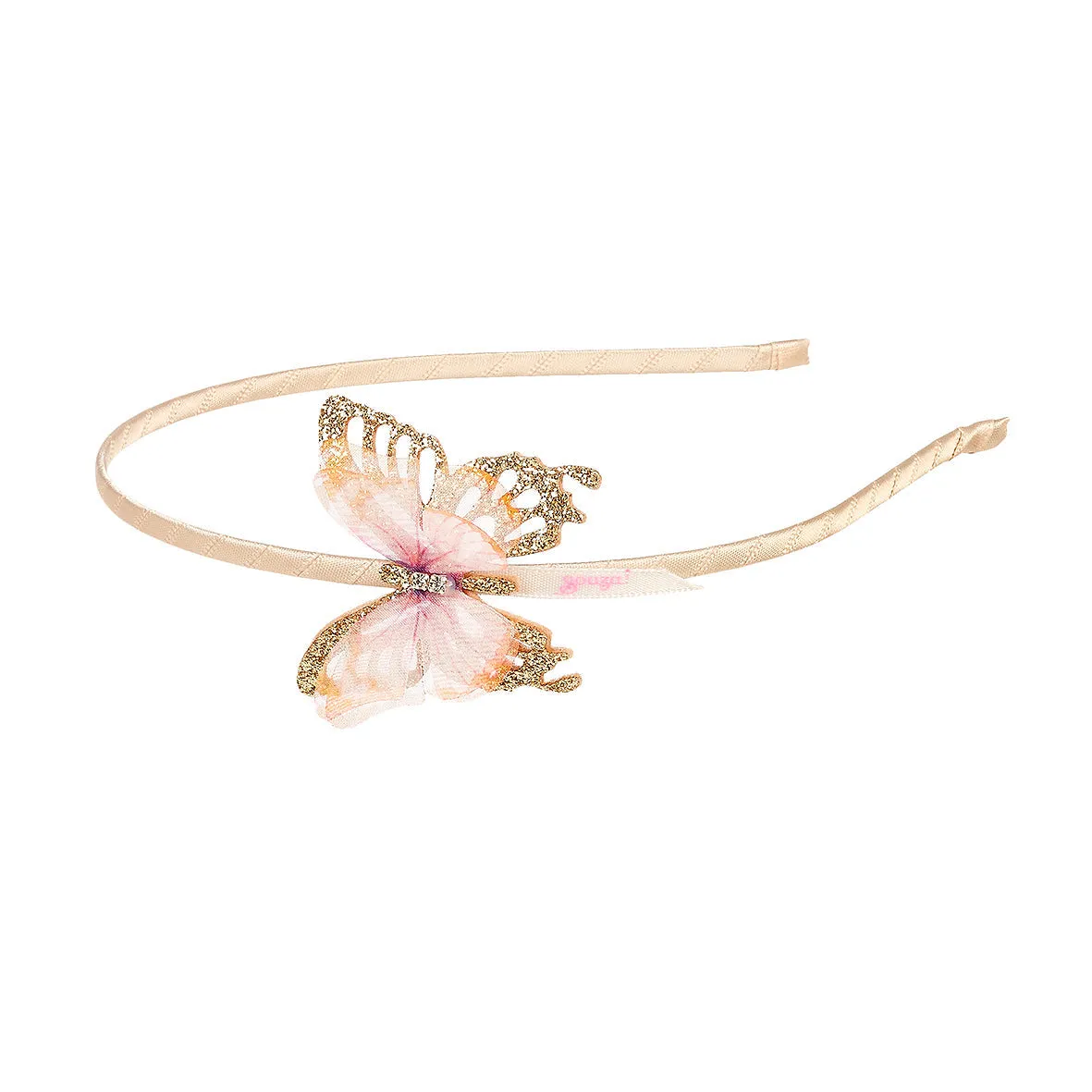 Size Comparison Cathleen Tiara w/gold butterfly - Hair Accessory