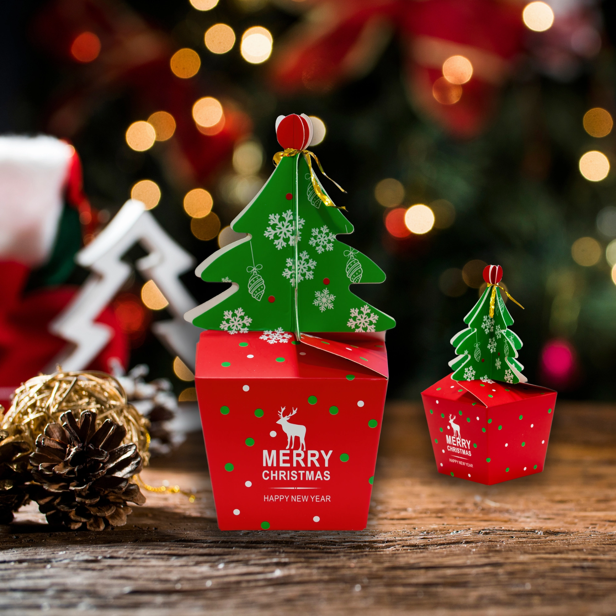 Christmas Assorted Candies, Tree Style Box, Size Small Grade Improve