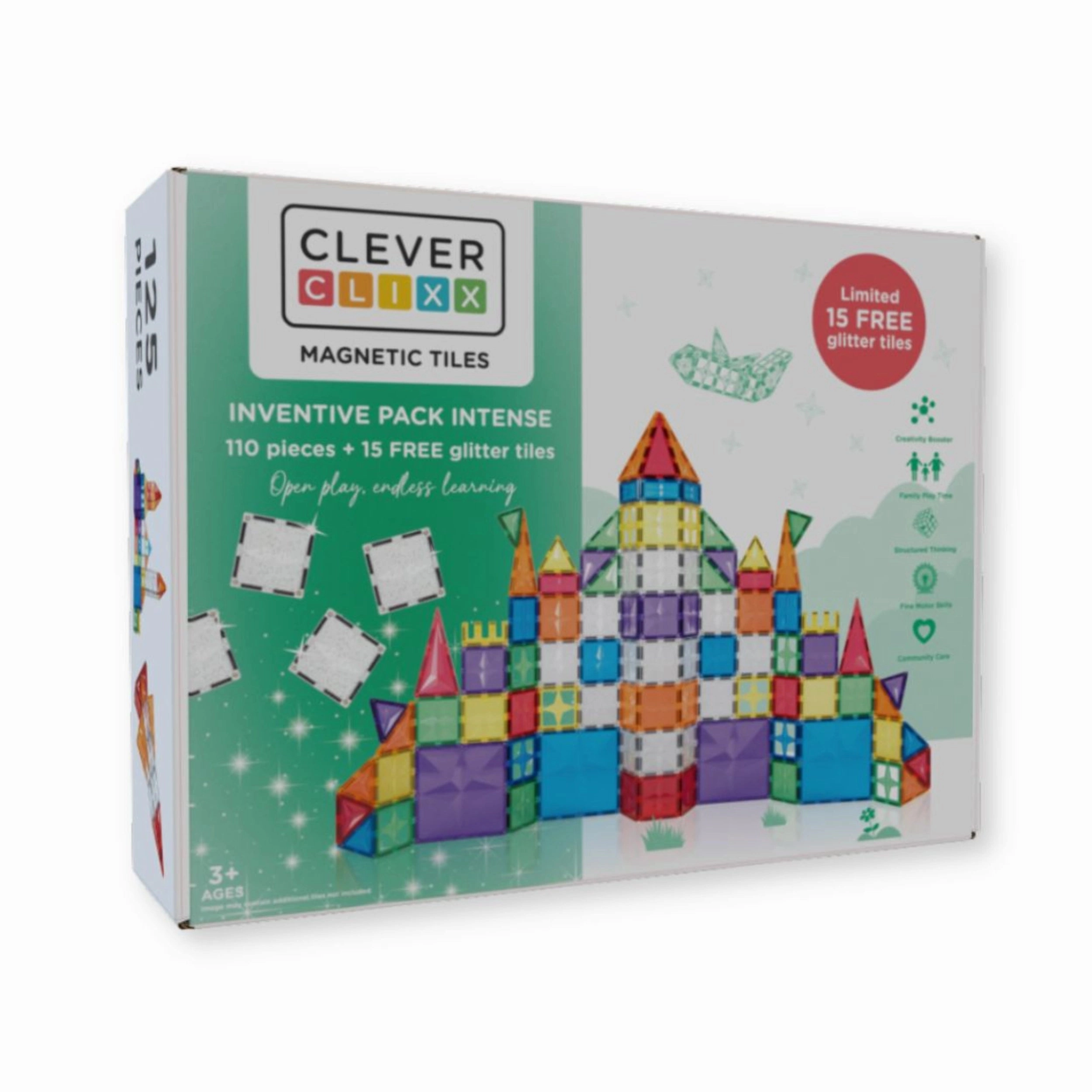 CleverClixx Inventive Pack Intense 110 pieces + 15 FREE TILES (Direct Shipping UK Only) Difficulty Conquer Holiday Celebration