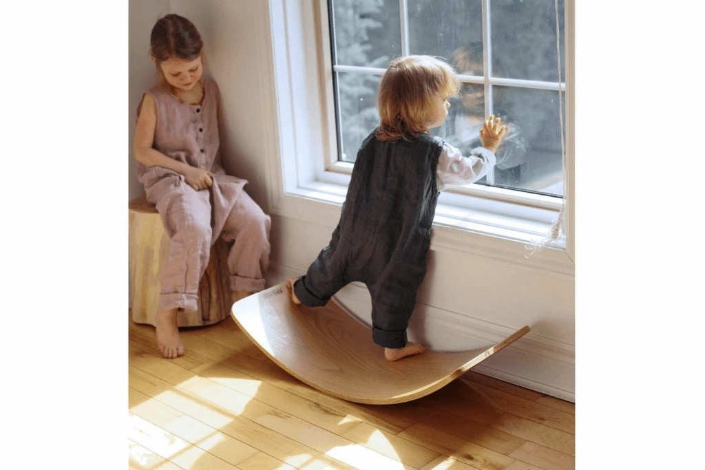 Climbing Bundle #3 - Kinderfeets Balance Board + Montessori Climbing Triangle + Ramp Basket Hoop