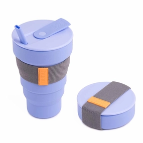Chapter Unlock Earthquake Simulation Collapsible Silicone Cup   Straw 20oz Lavender