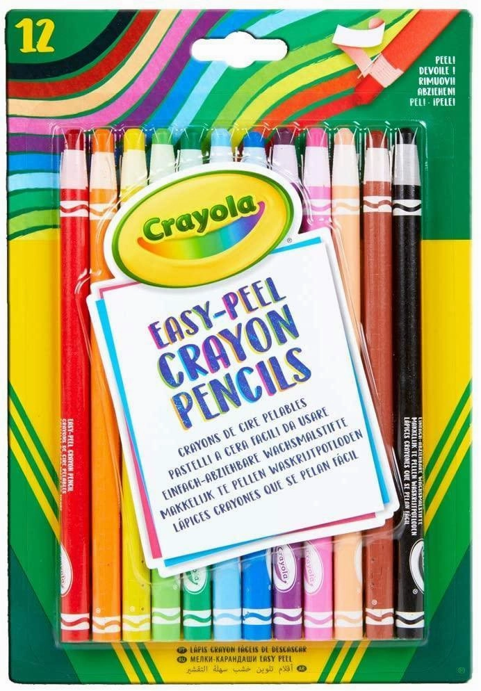 Ocean Save Labor CRAYOLA 12 Easy Peel Crayon Pencils