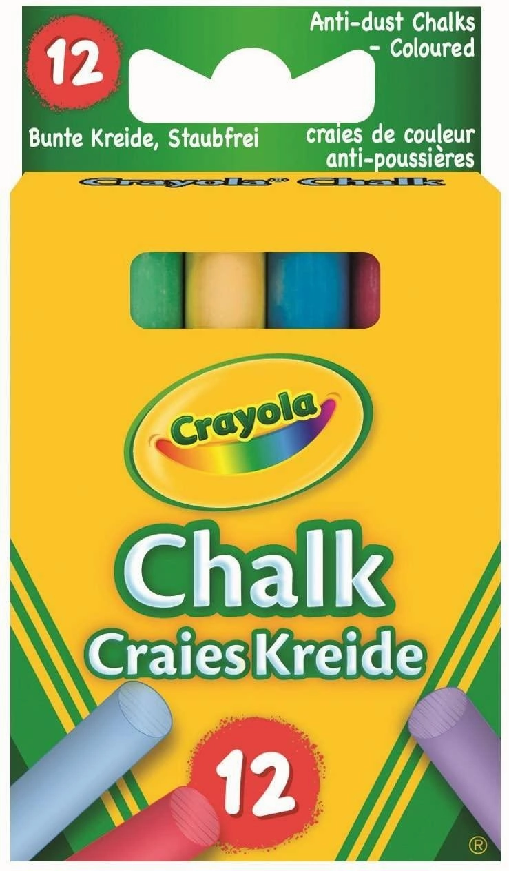 Developmental Stage Crayola Multi-Coloured Chalk 12 Pack