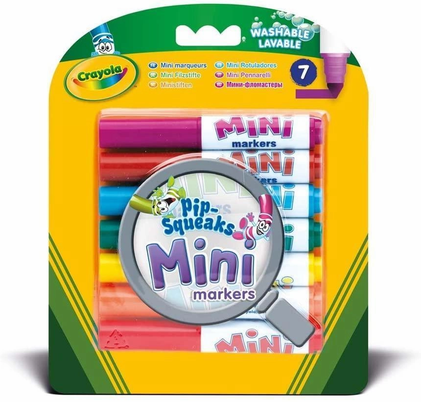Crayola Pip-Squeaks 7 Mini Markers UFO Toy