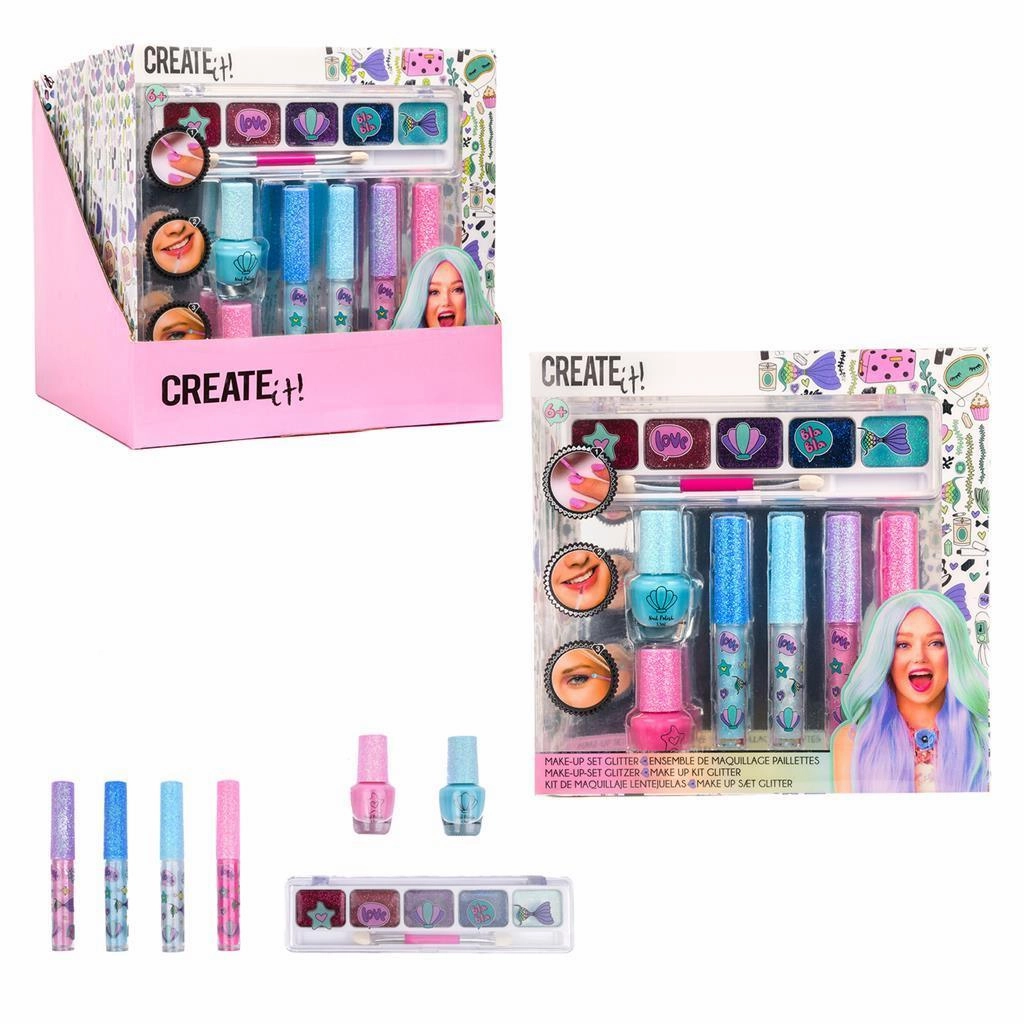 Create It! Makeup Kit Glitter 7pcs SelfControl Improve Performance Indicator