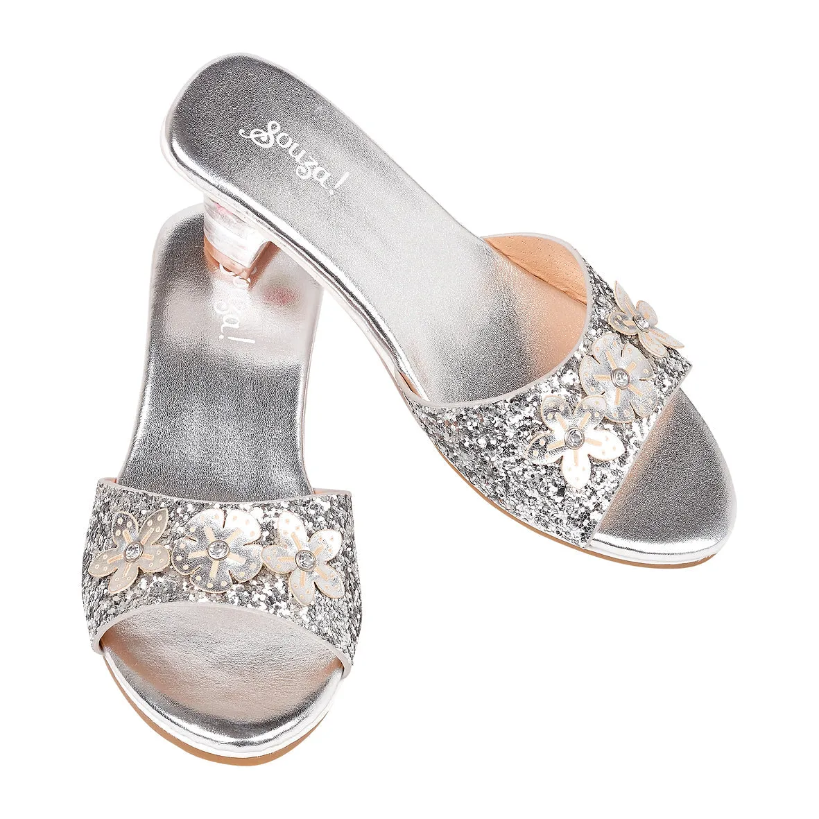 Theme Exploration Slipper High-heel Mariona (silver) Costume Accessory for Kids - Carnival & Festive Use (3 sizes)