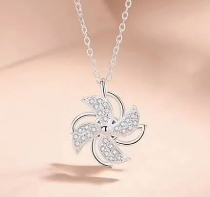 Calming Effect Diamonte Flower Calming Necklace