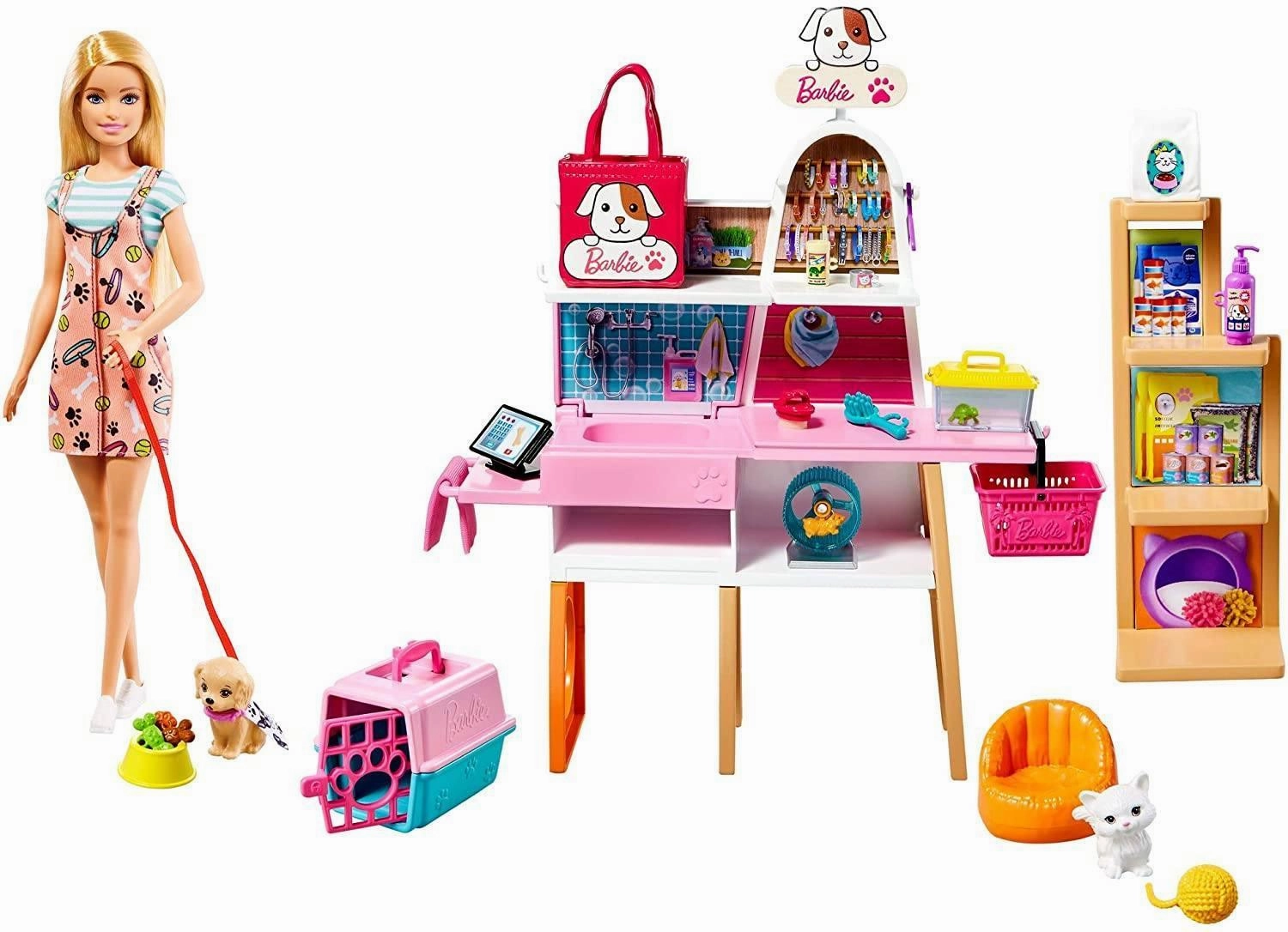 Barbie Pet Supply Store Playset and Doll Aquarium Care Bug Fix