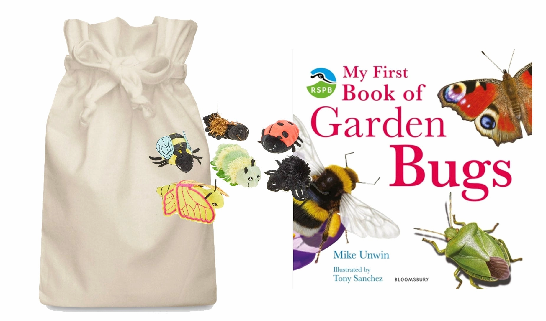 Black Hole Test Tube RSPB My First Book of Garden Bugs Story Sack with Puppet Company