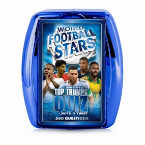 World Football Stars Blue Top Trumps Quiz Card Game Balance training
