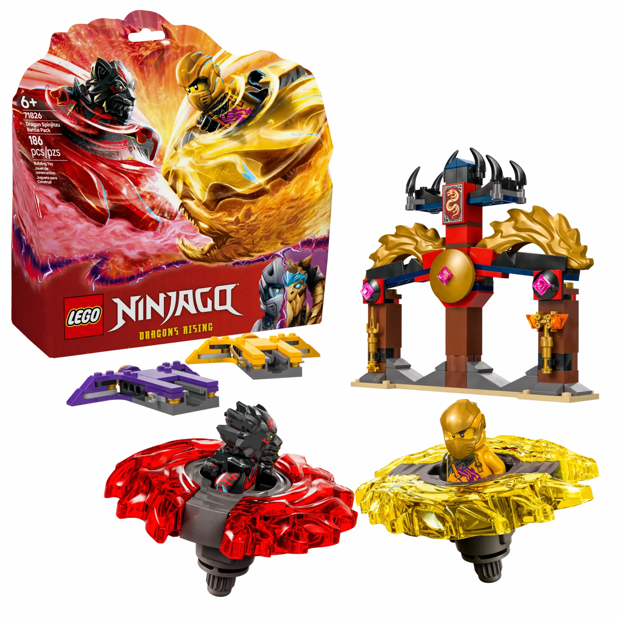 LEGO NINJAGO 71826 Dragon Spinjitzu Battle Pack Function Creation Non toxic