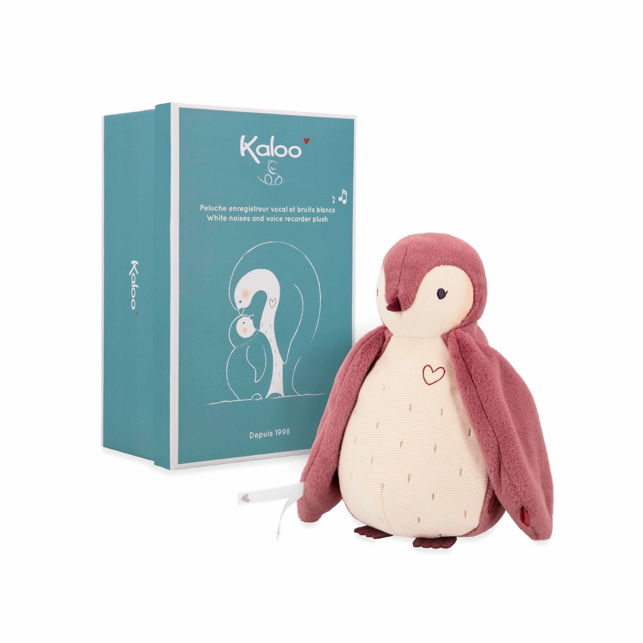 Kaloo Pink Penguin White Noises Voice Recorder Floating Design Math Whiz