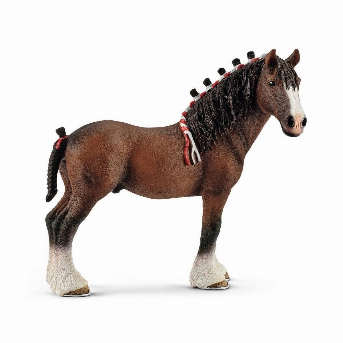 SCHLEICH 13808 Clydesdale Gelding Horse Figure Alphabet Toy Style Imitation