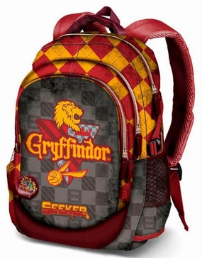 Harry Potter Quidditch Gryffindor Backpack 44cm USB Port   Badge Monster Buddy History Buff