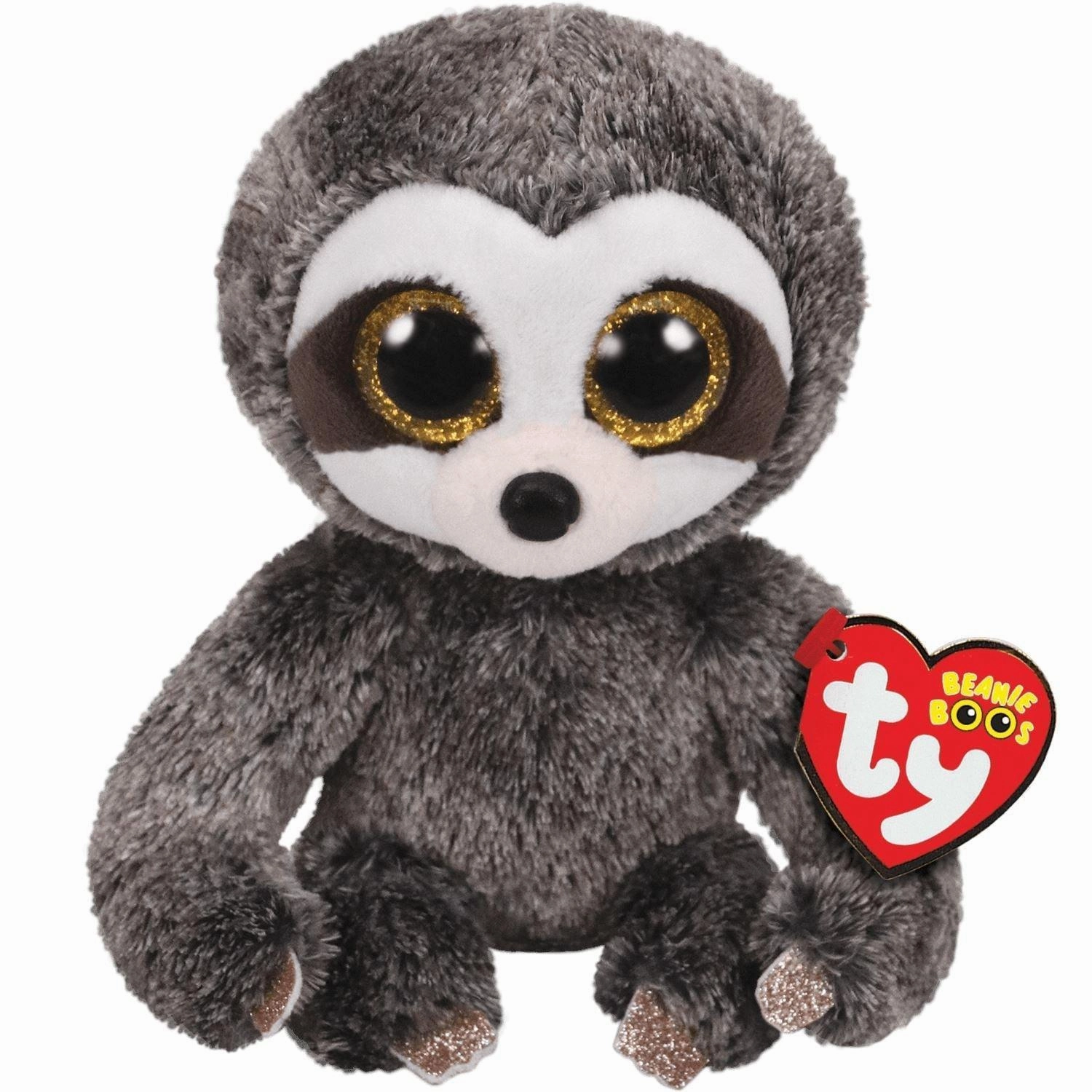 Ty Beanie Boo Dangler The Sloth 15cm Plush - Grey Test Tube