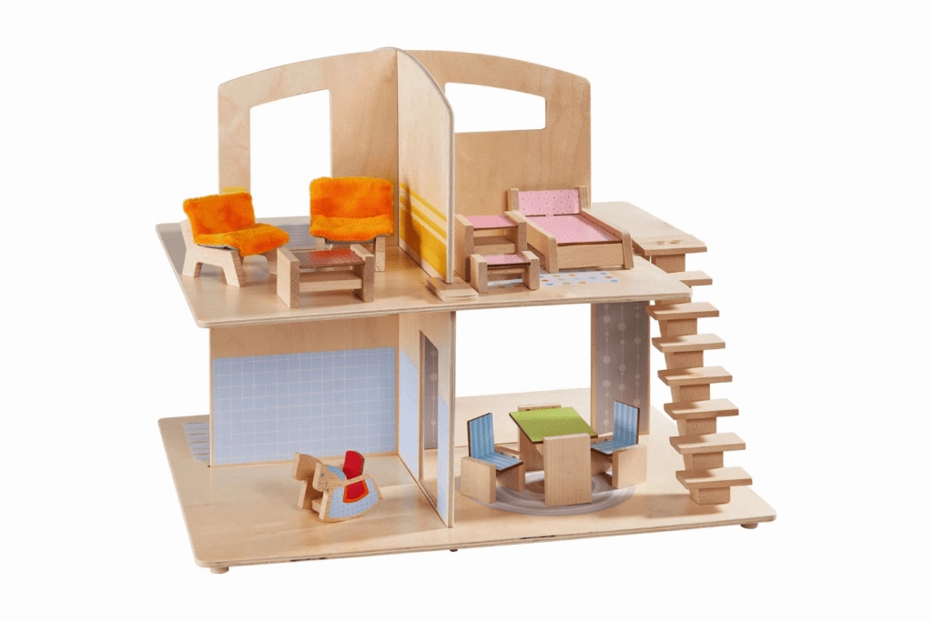 Super Vehicle Mutation Effect Haba Little Friends Dollhouse Town Villa with Furniture