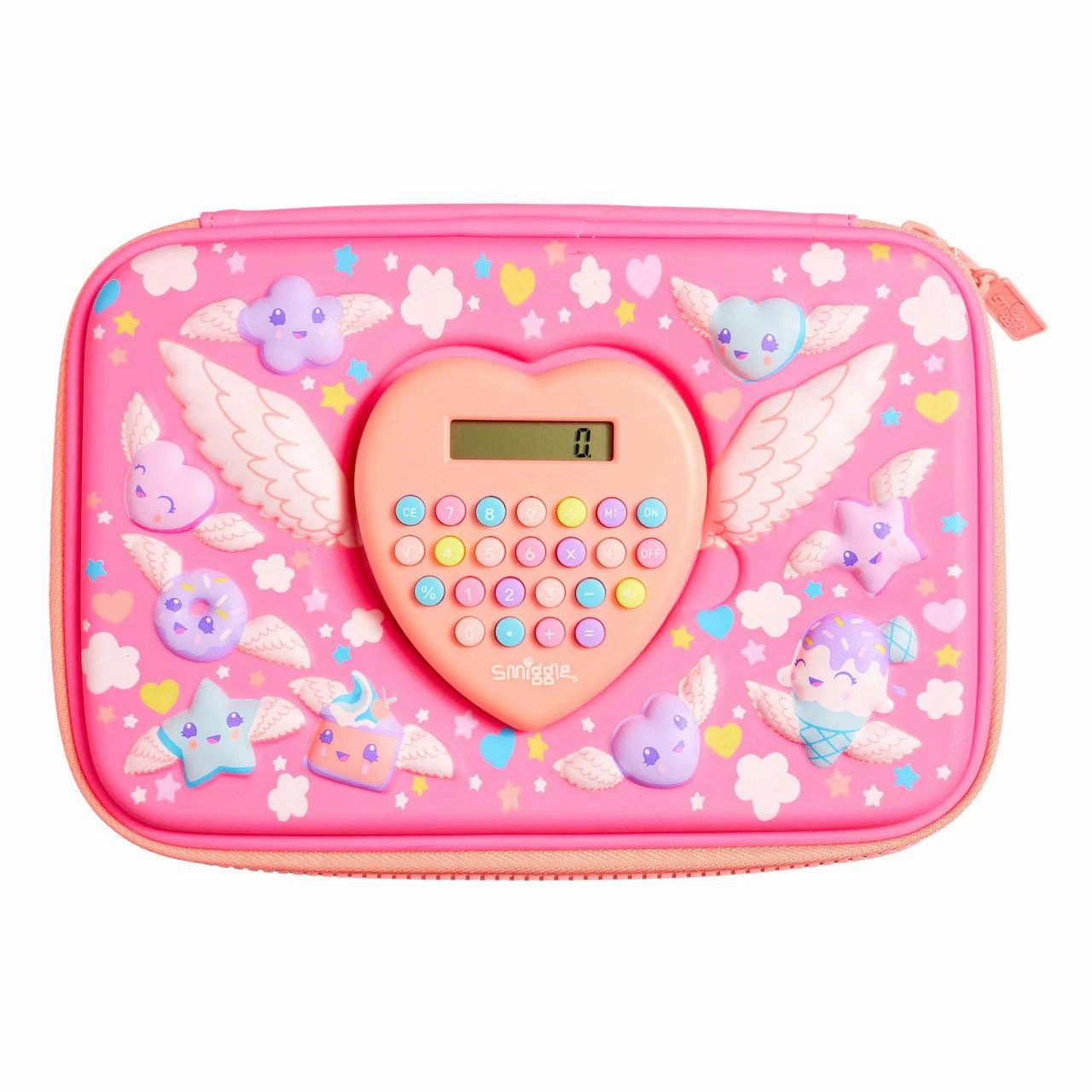 Joy Feel Mythical Creature SMIGGLE Calculator Hardtop Pencil Case - Pink