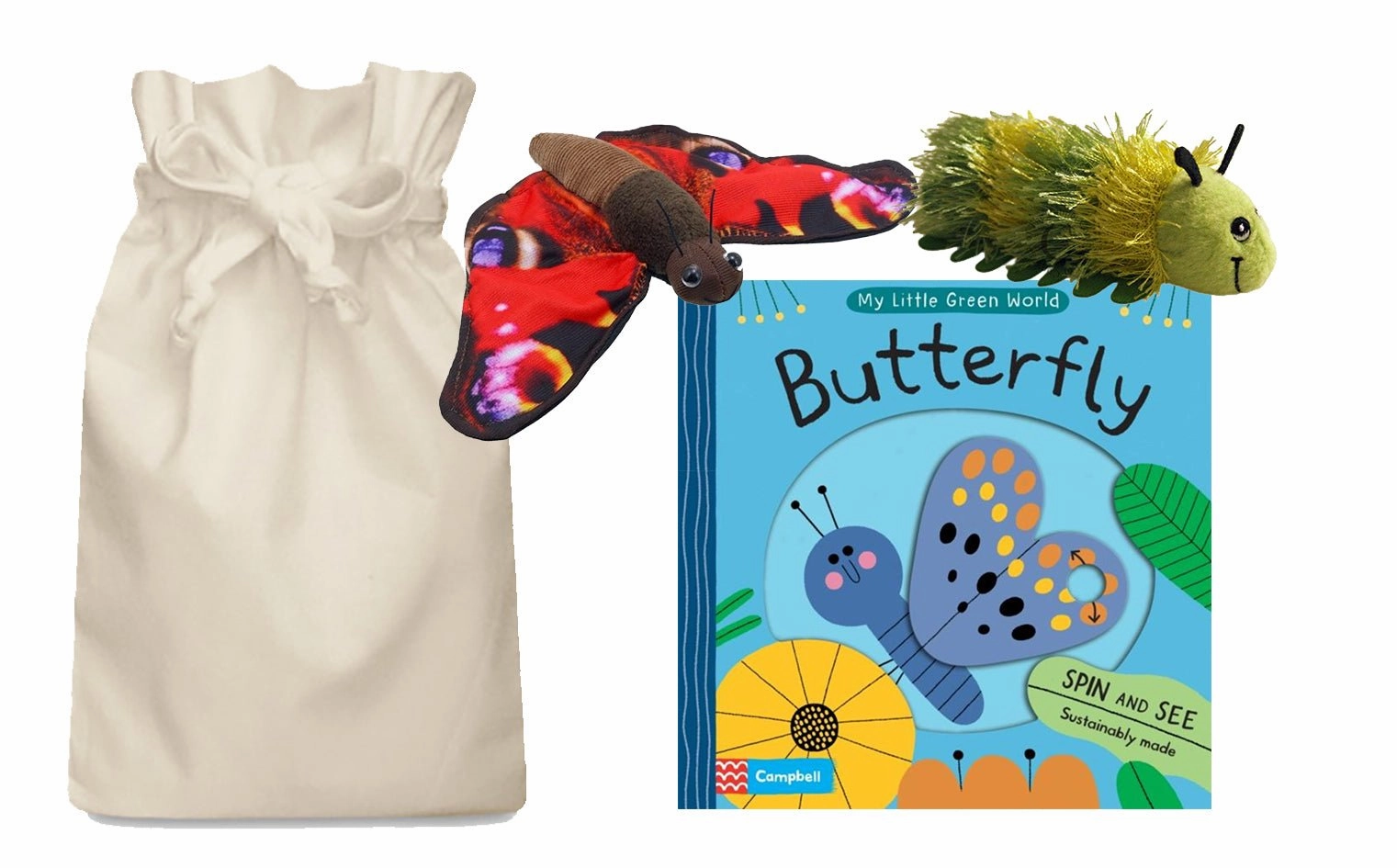 Grade Improve Brain Development Butterfly Story Sack with Puppet Company Finger Puppets