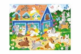Skill Building Time Machine Crocodile Creek 50-Piece Bunny House Puzzle