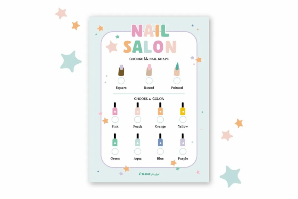 Island Paradise Nail Salon Pretend Play Notepad