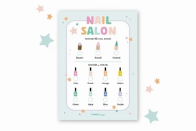 Island Paradise Nail Salon Pretend Play Notepad