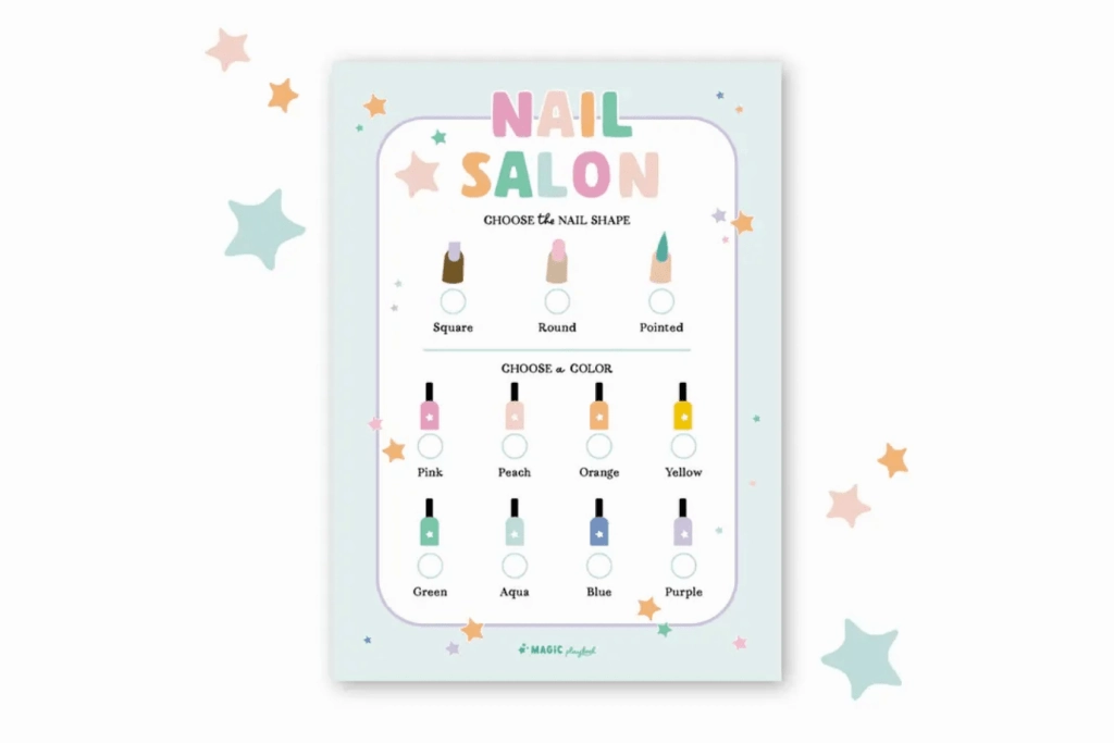 Nail Salon Pretend Play Notepad Snow Fun