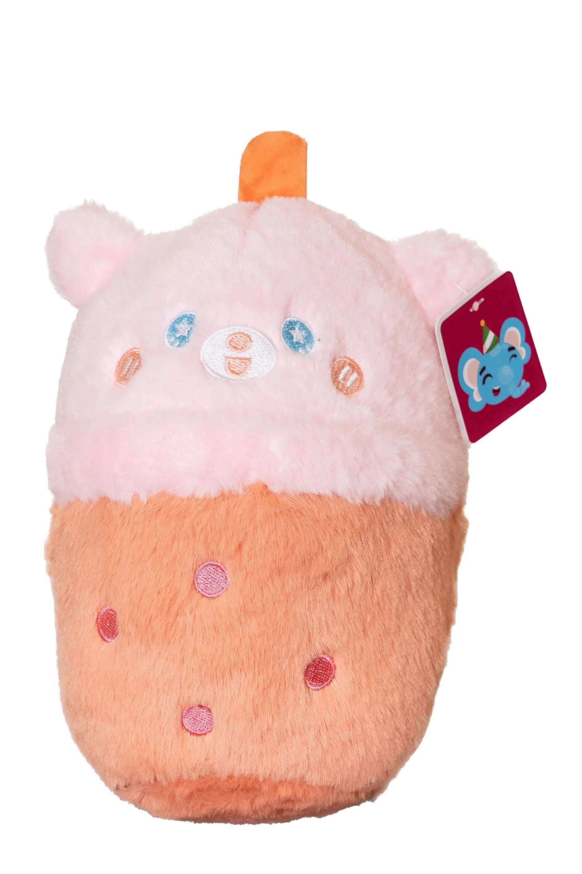 Sewing kit Cute Animal Milk Tea Cup Plush 21cm - Pink