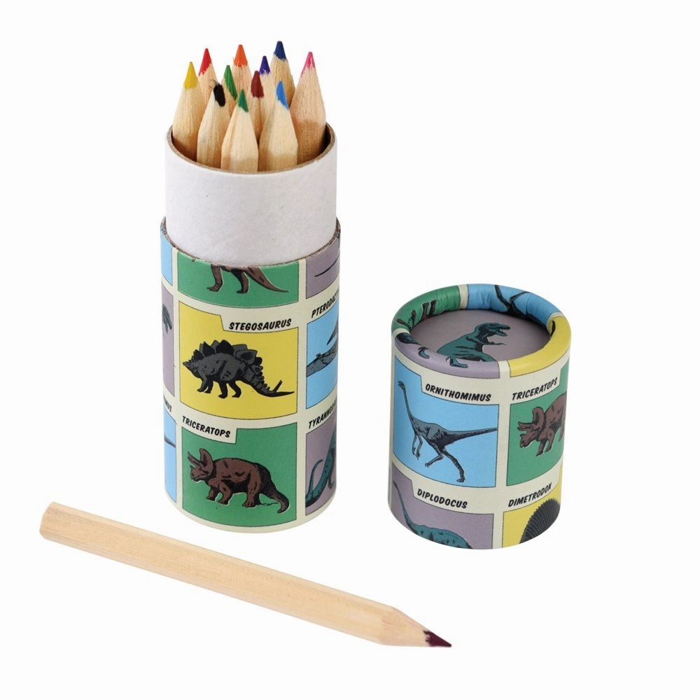 Sensory Integration Element Collection Tube of colouring pencils - Prehistoric Land