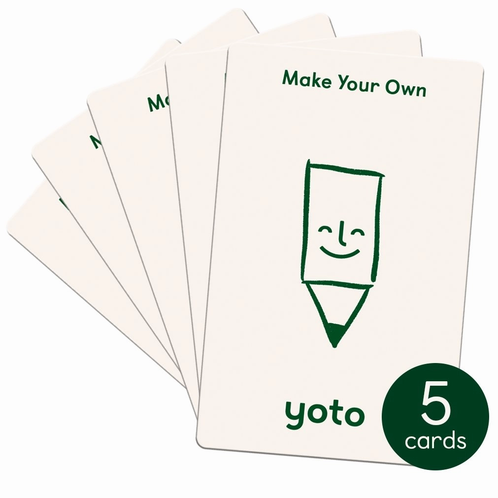 Yoto Make Your Own Cards (Pack of 5) Audio Cards Letter Block Protein Synthesis