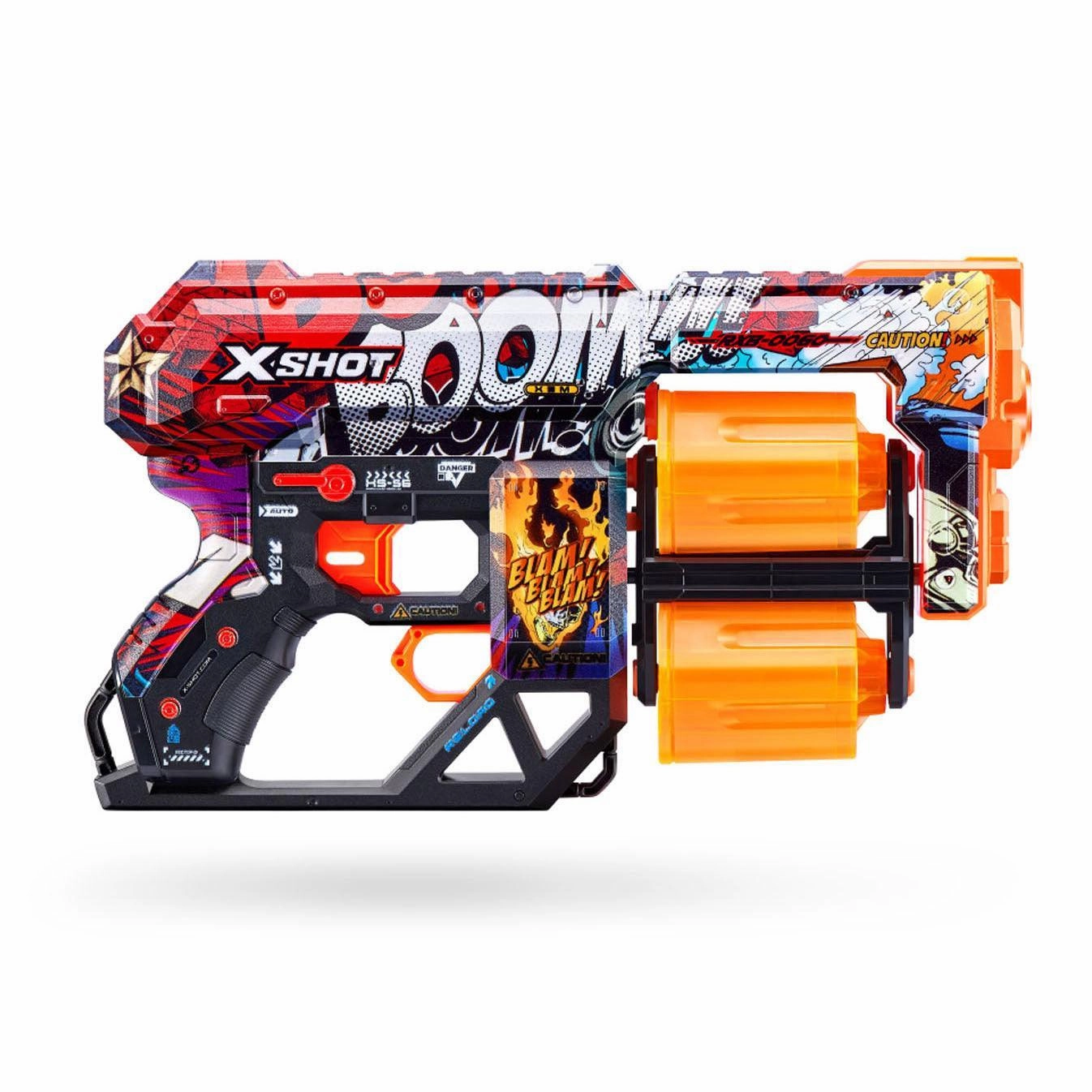 ZURU X-Shot Skins Dread Blaster with 12 Darts Applause Enjoy social interaction