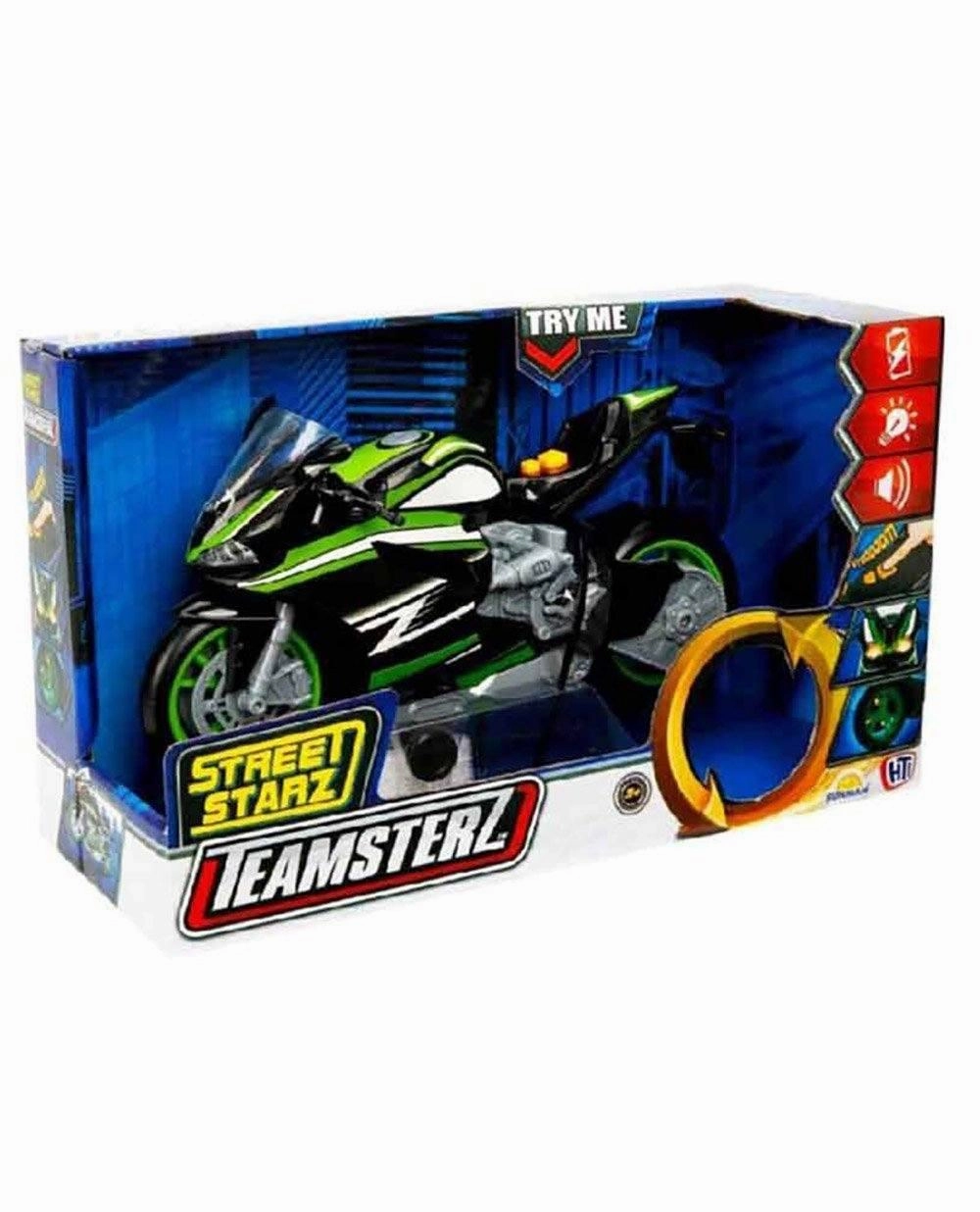 Teamsterz Lights & Sounds Green Racing Motorbike Vision Statement Mission Accomplish