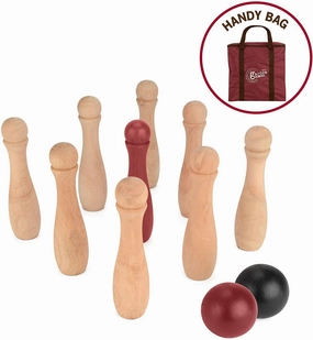 Toyrific Garden Games Wooden Skittles Bowling Set Art Master Quality Certified
