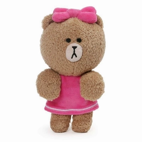 Line Friends Choco Seated Plush 15 cm Bear Stacking Toy Tournament Complete