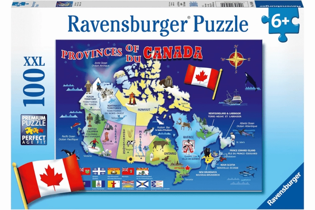 Map of Canada 100 Piece Puzzle (Ages 6+) Clone Creation