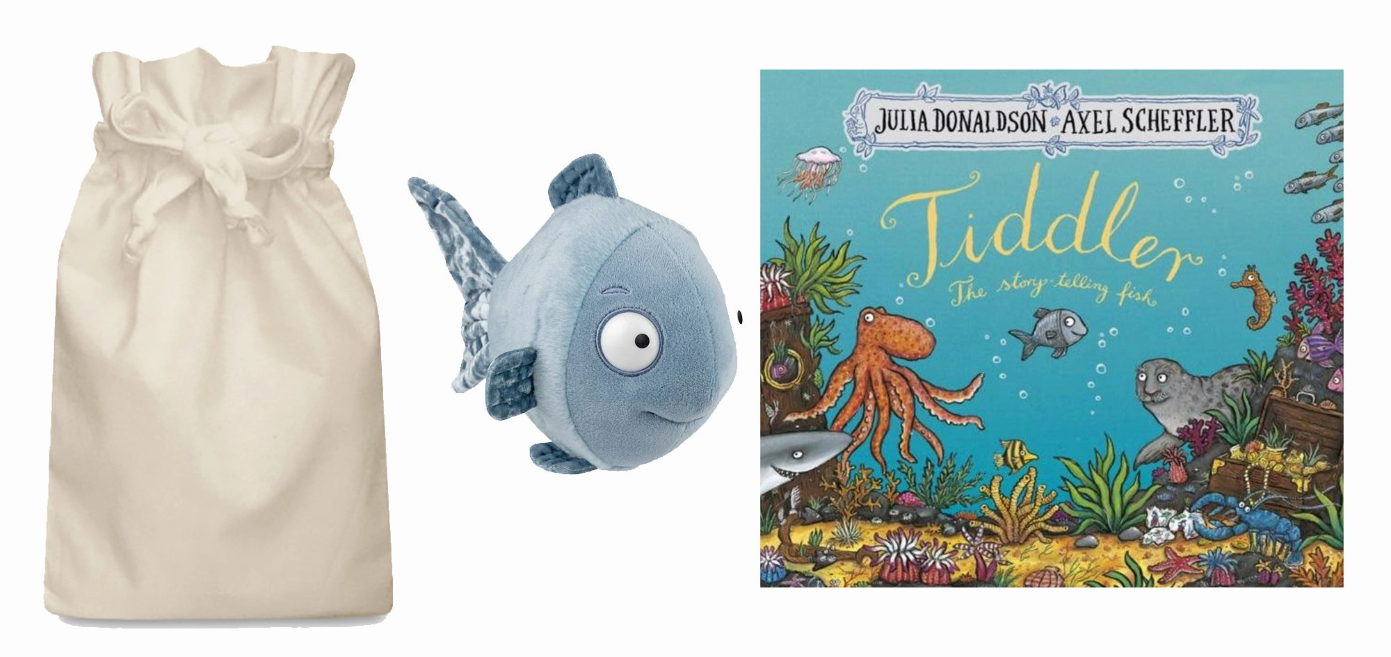Tiddler Story Sack with Aurora Soft Toy Animal Friend
