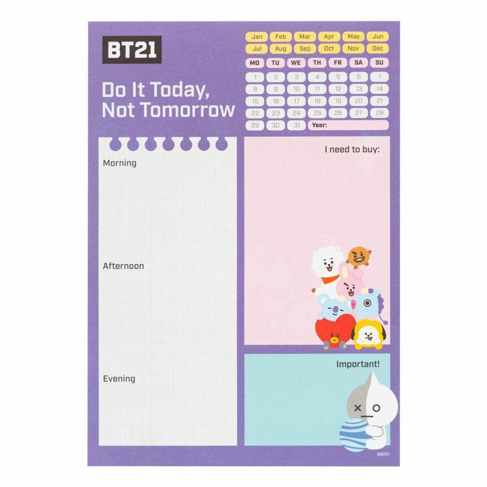 BT21 Weekly Planner A5 Challenge Overcome Ride On Toy