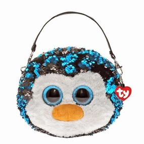 Ty Reversible Sequin Penguin Waddles Purse Snow Sport