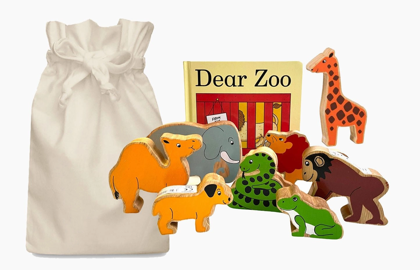 Insect Study Diving Set Dear Zoo Story Sack with Lanka Kade Wooden Animals
