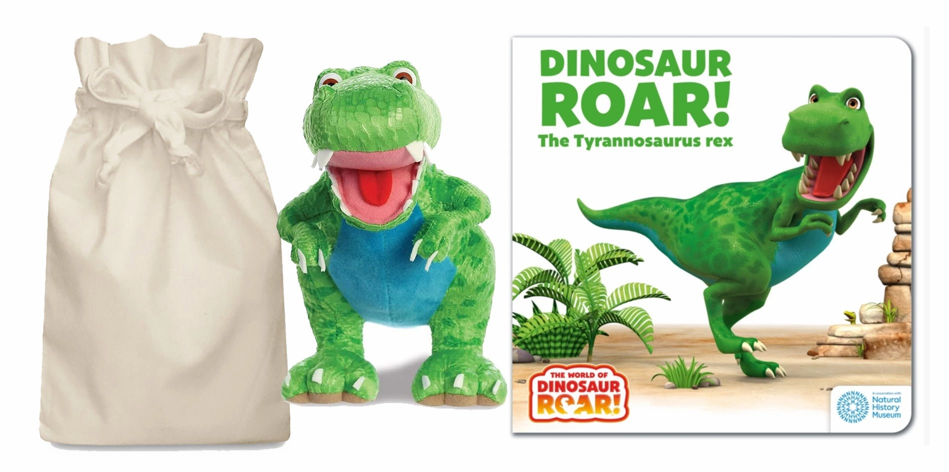 Dinosaur Roar Story Sack with Aurora TRex Trophy Award