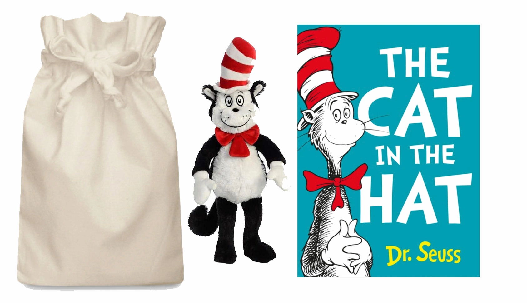 Dr. Seuss The Cat in the Hat Story Sack with Paperback Book Discovery Point