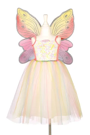 Counting Practice Water Protect Valerie Fairy Costume ?C Dress and Wings Set (multicolor) - Role-Play for Children (2 sizes)